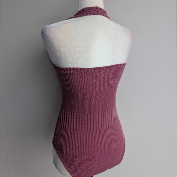 Acemi Mauve Ribbed Bodysuit - Picture 5 of 10